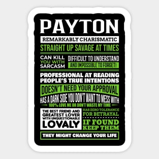 Payton Sticker